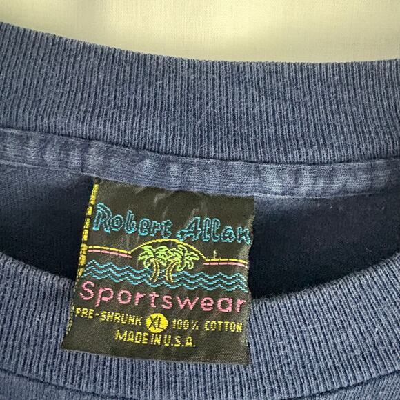 Vintage 90s Single Stitch Robert Allen Williamsburg Covered Bridge T-Shirt XL - Picture 5 of 6